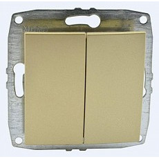 Выключатель двухклавишный без рамки mono electric despina - larissa 500-002225-102